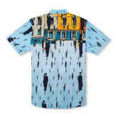 Chemise à manches courtes avec col camp et imprimé Match